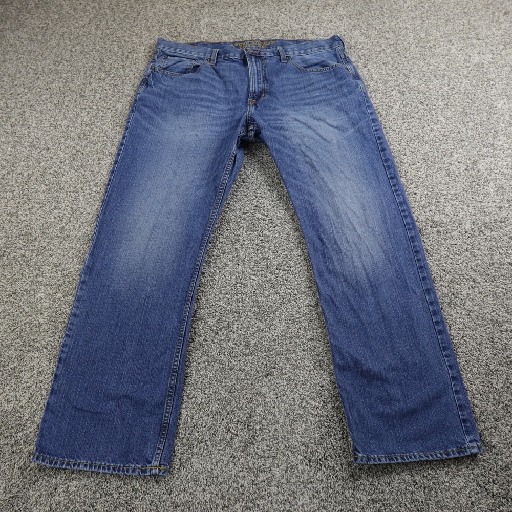American Eagle Jeans Mens 38X32 Dark Blue Denim Pants Baggy Relaxed Straight Y2K